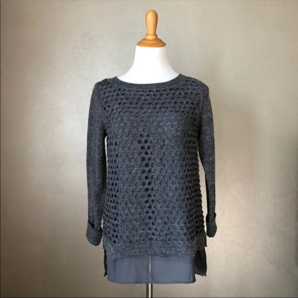 The Limited knit grey oversized sweater